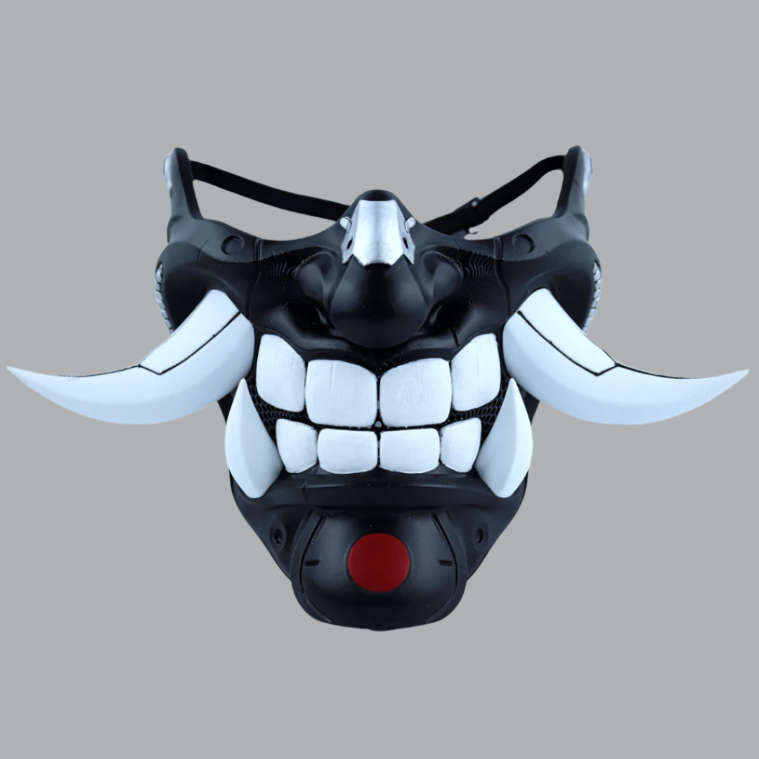 Space Armory Cyber Hannya Oni Mask Matte Black Masks