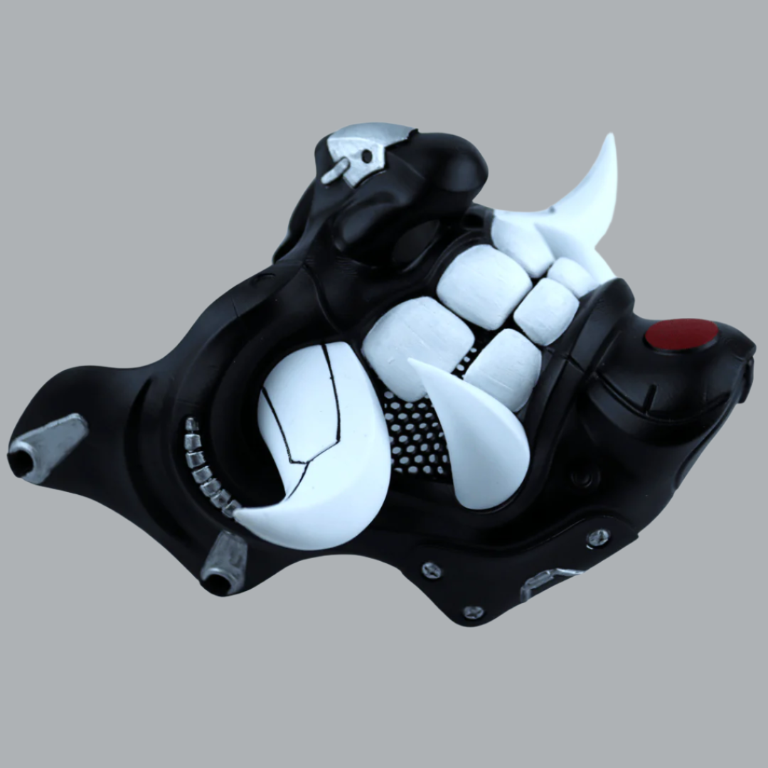 Space Armory Cyber Hannya Oni Mask Matte Black Masks