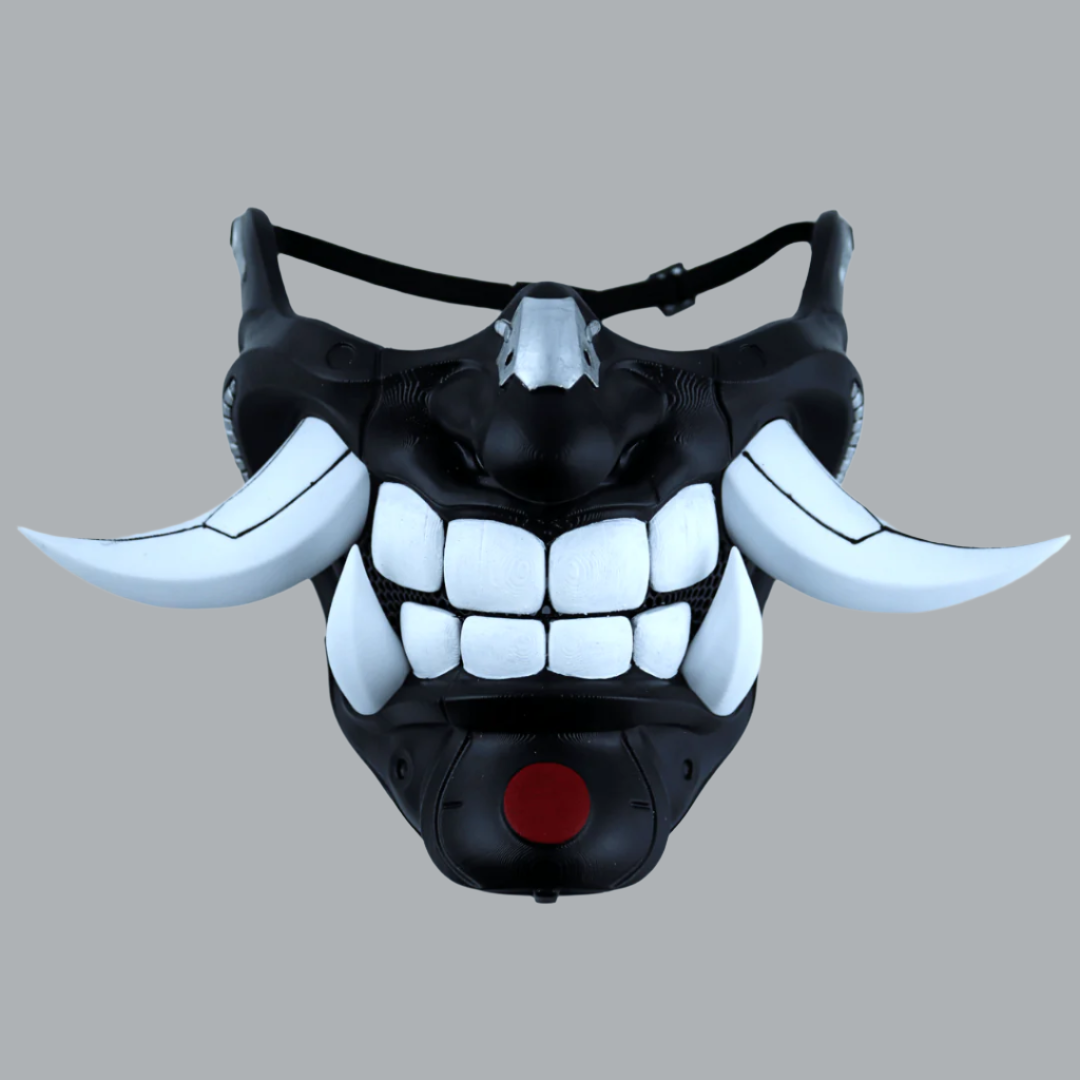 Space Armory Cyber Hannya Oni Mask Matte Black Masks