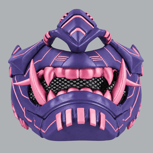 Space Armory Cyber Oni Mask - Royal Purple / Pink Masks
