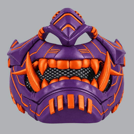 Space Armory Cyber Oni Mask - Violet / Orange Masks