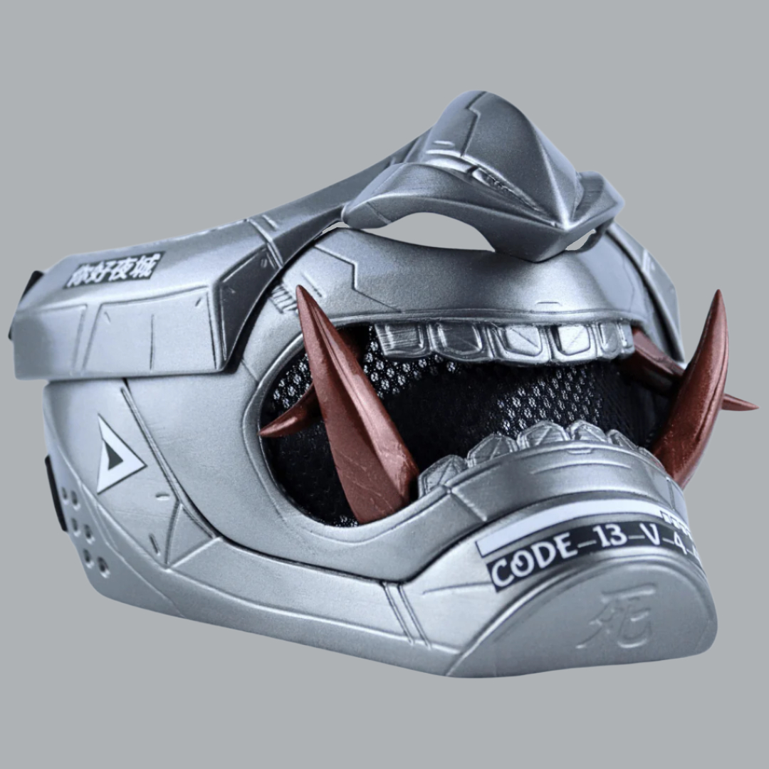 Space Armory Cyberpunk Oni Mask Grey Aluminum Copper / S Masks
