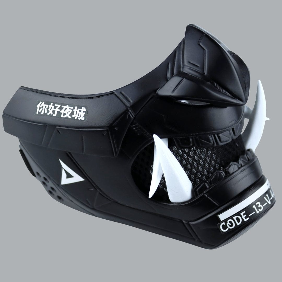 Space Armory Cyberpunk Oni Mask - Matte Black Masks