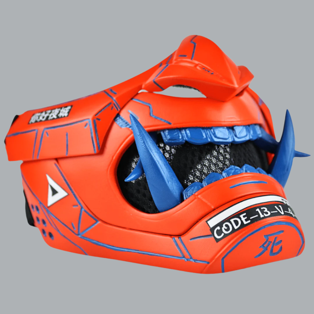 Space Armory Cyberpunk Oni Mask Orange Masks