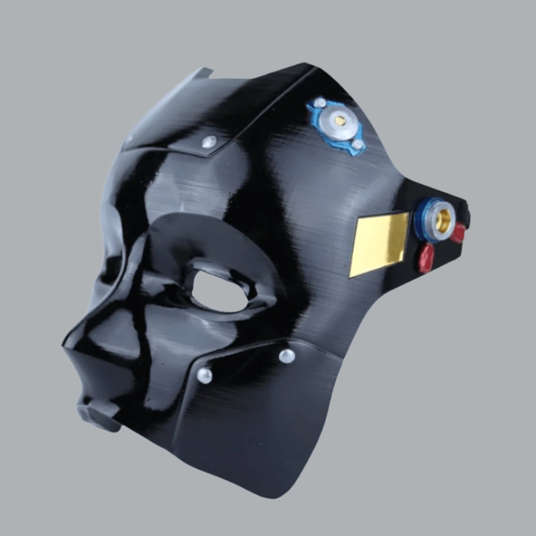 Space Armory Cyborg Android Robot Mask Black