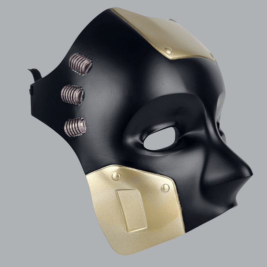 Space Armory Cyborg Android Robot Mask - Black/Gold Masks
