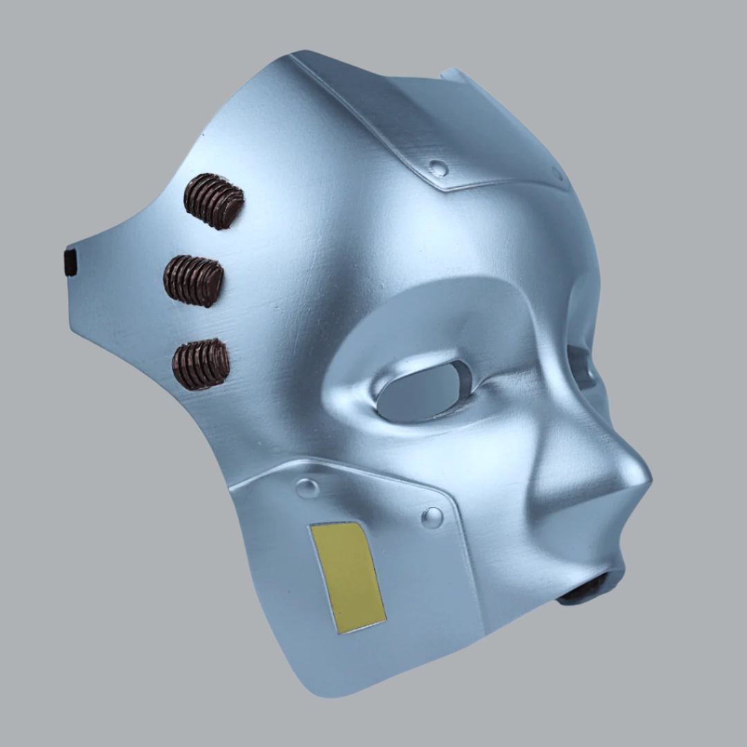 Space Armory Cyborg Android Robot Mask Matte Silver
