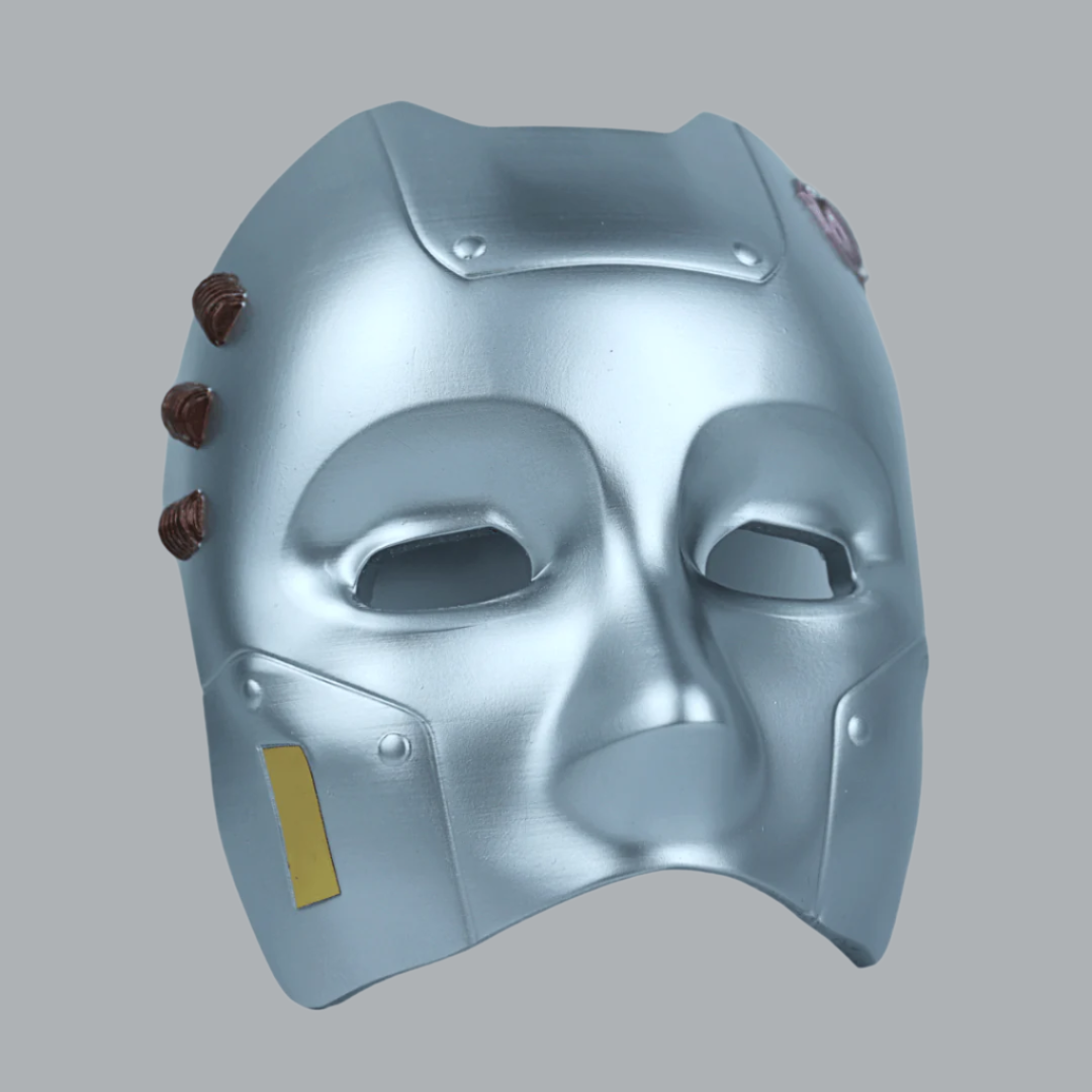 Space Armory Cyborg Android Robot Mask Matte Silver