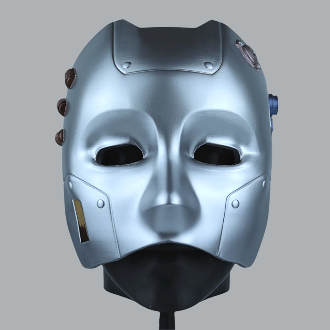 Space Armory Cyborg Android Robot Mask Matte Silver