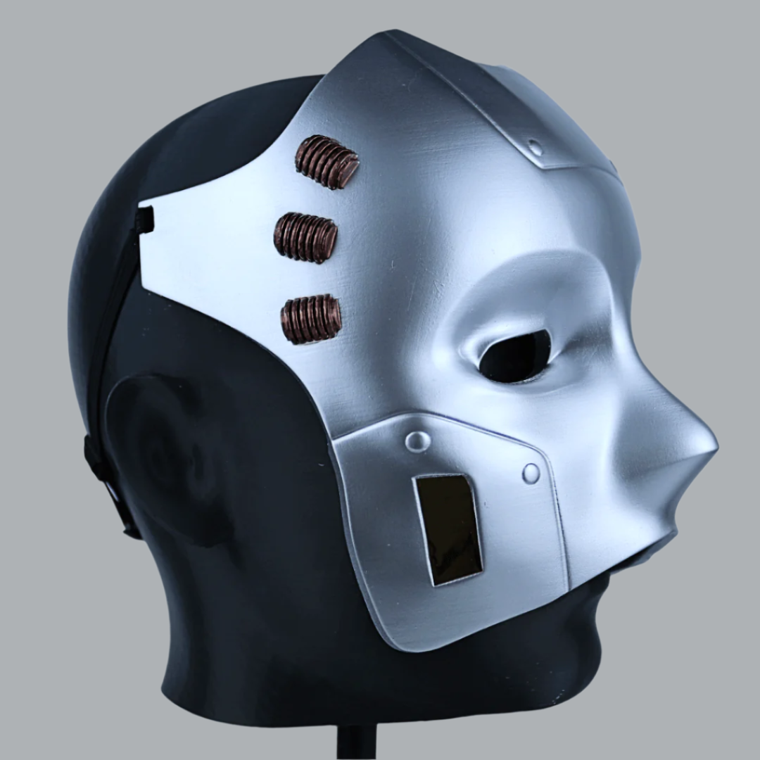 Space Armory Cyborg Android Robot Mask Matte Silver