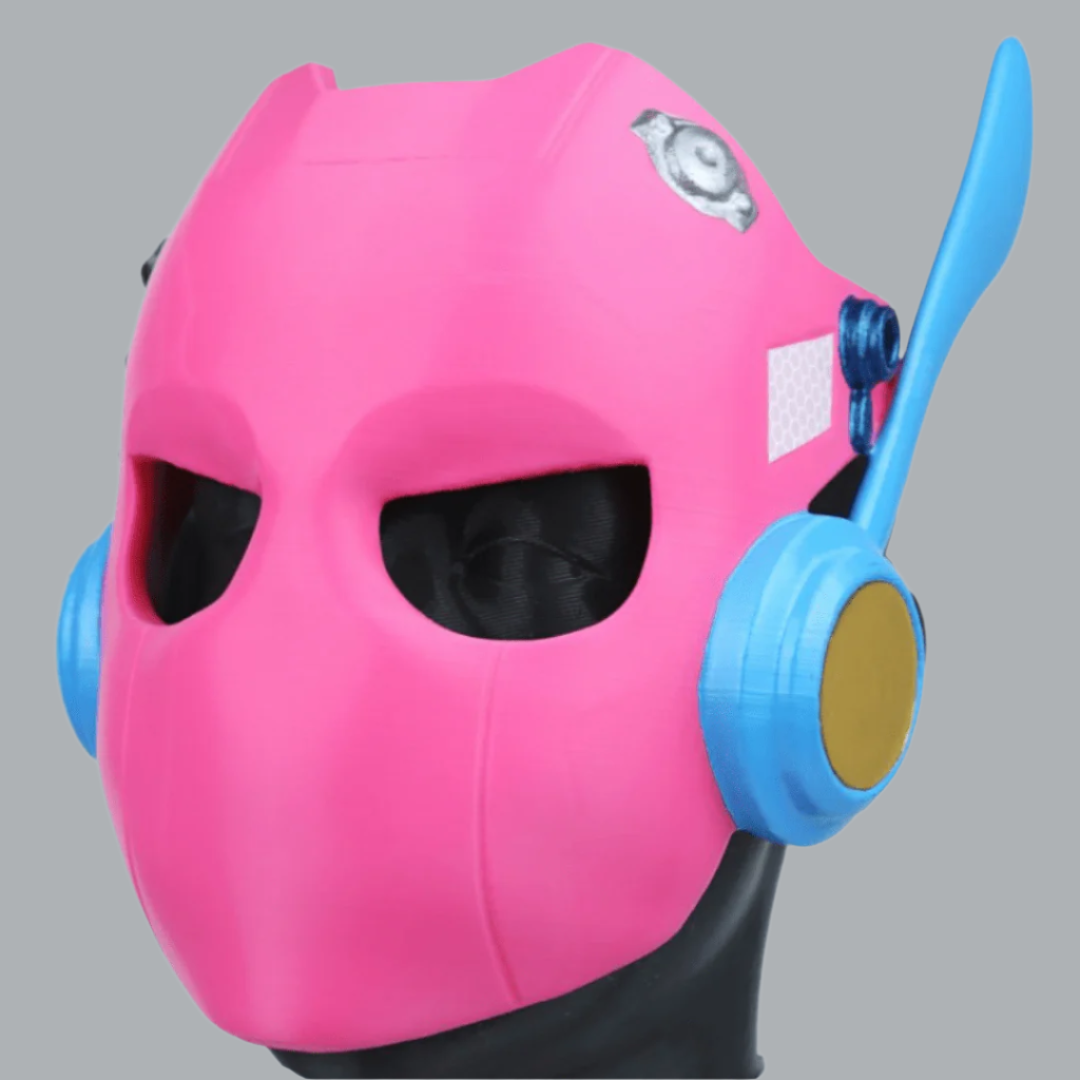 Space Armory Cyborg Android Robot Mask Pink