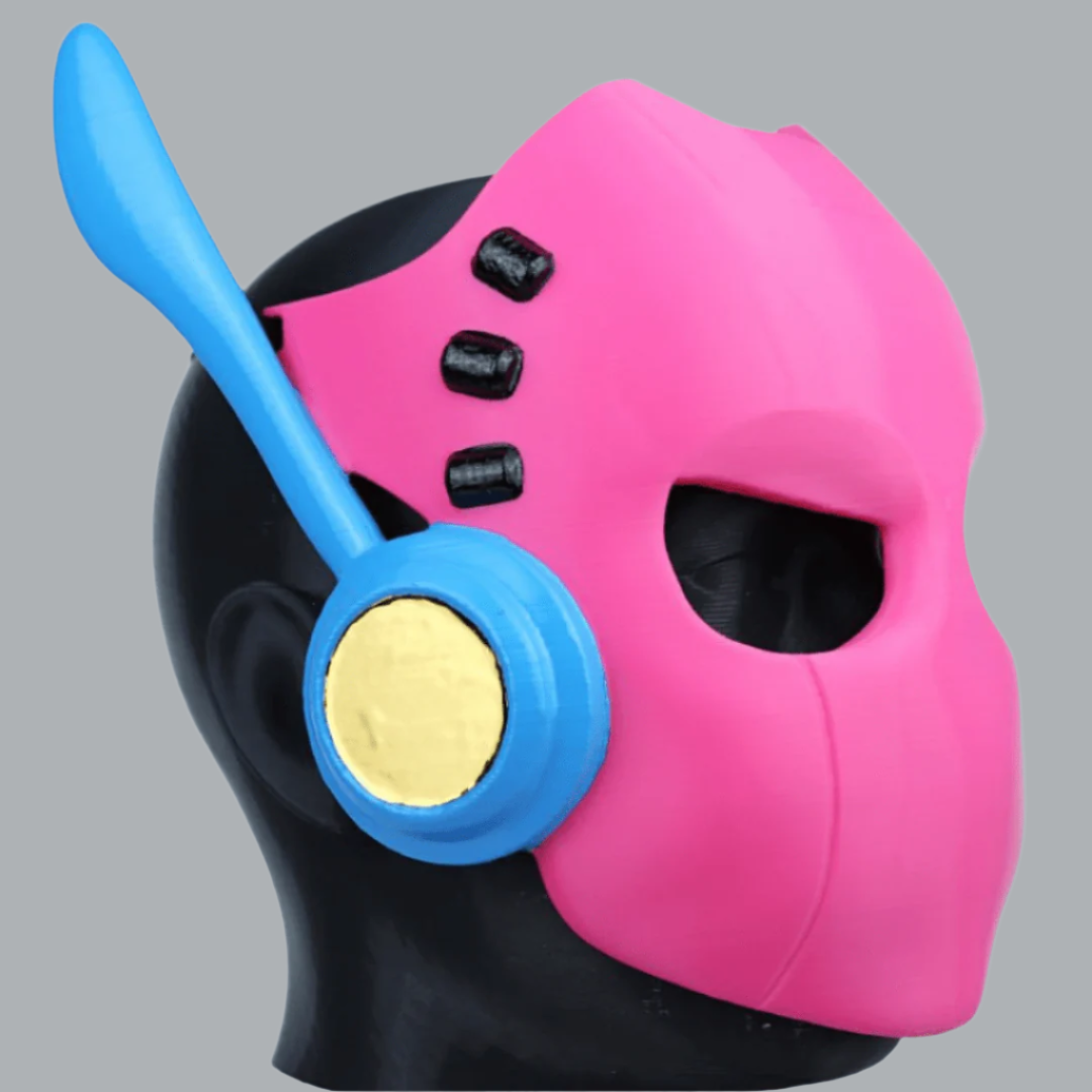 Space Armory Cyborg Android Robot Mask Pink