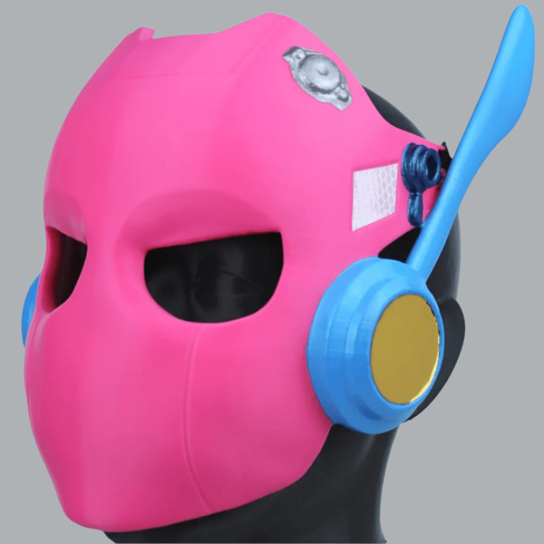 Space Armory Cyborg Android Robot Mask Pink