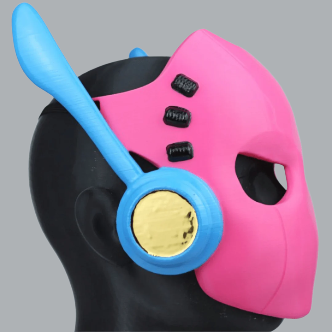 Space Armory Cyborg Android Robot Mask Pink