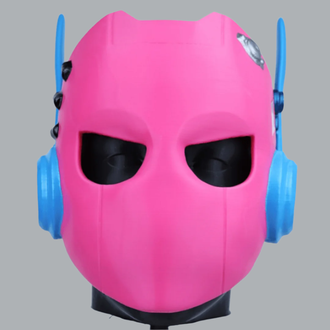 Space Armory Cyborg Android Robot Mask Pink