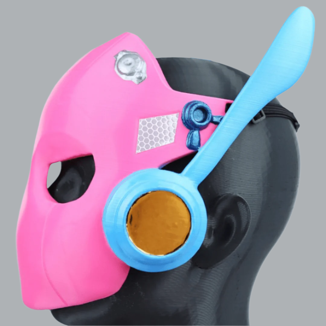 Space Armory Cyborg Android Robot Mask Pink