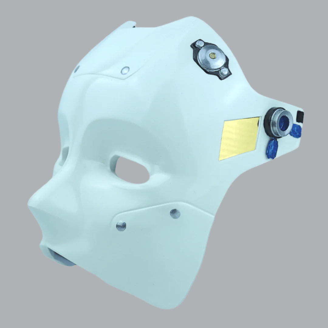 Space Armory Cyborg Android Robot Mask White