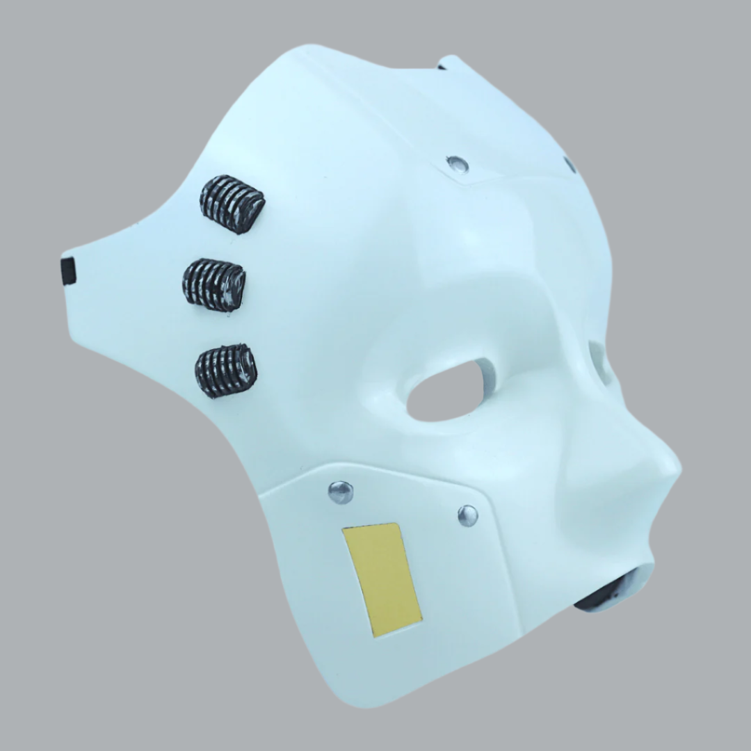 Space Armory Cyborg Android Robot Mask White