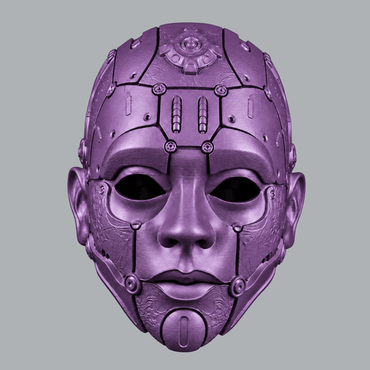 Space Armory Cyborg Humanoid Robot Mask - Infra Violet Masks