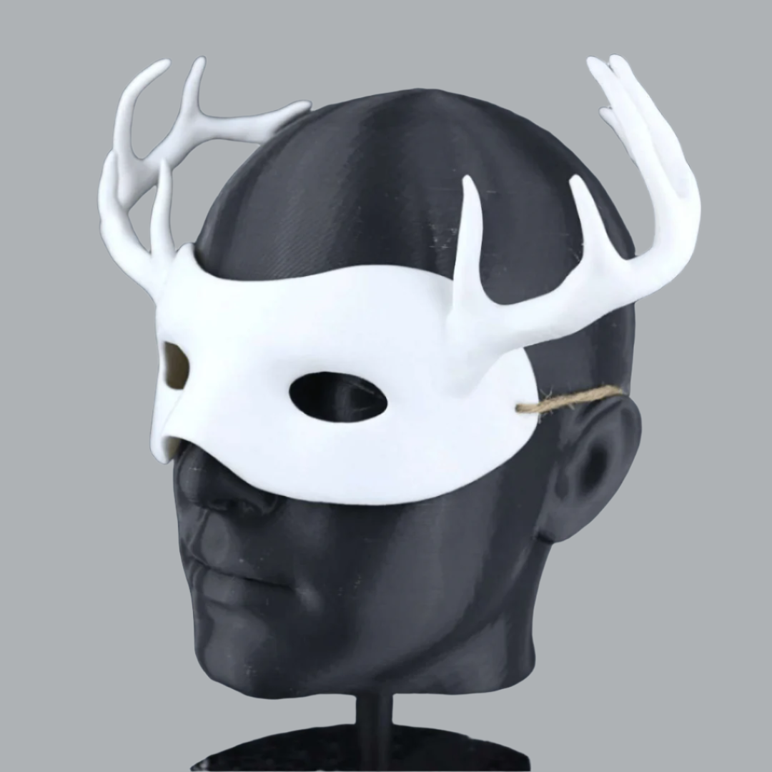 Space Armory Deer Animal Face Mask With Horn
