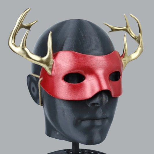 Space Armory Deer Animal Face Mask With Horn