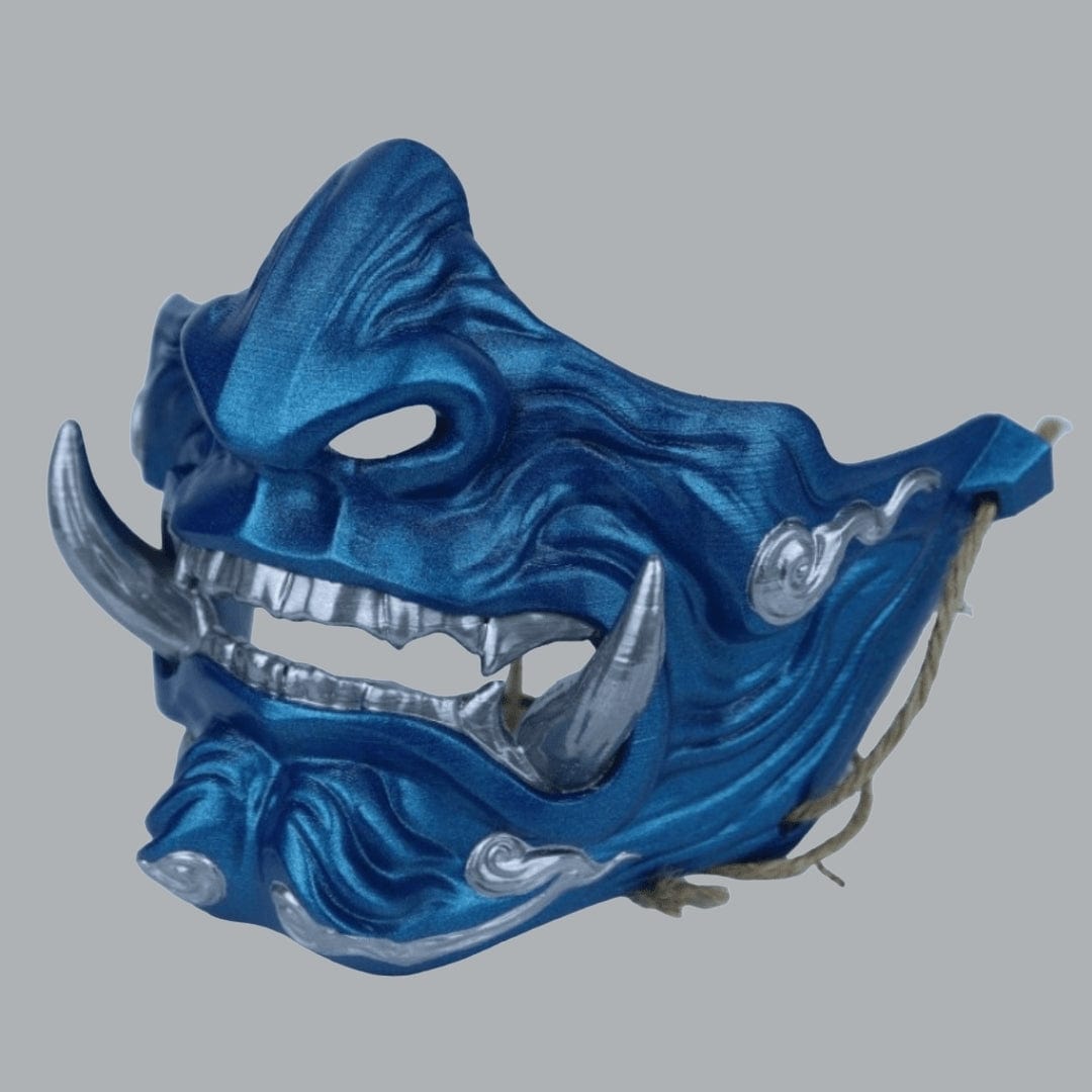 Space Armory Demon Oni Mask - Metallic Blue Masks