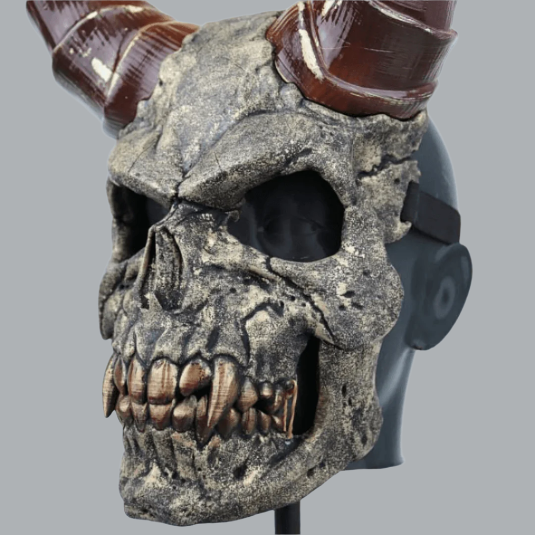 Space Armory Demon Skull Mask With Horn
