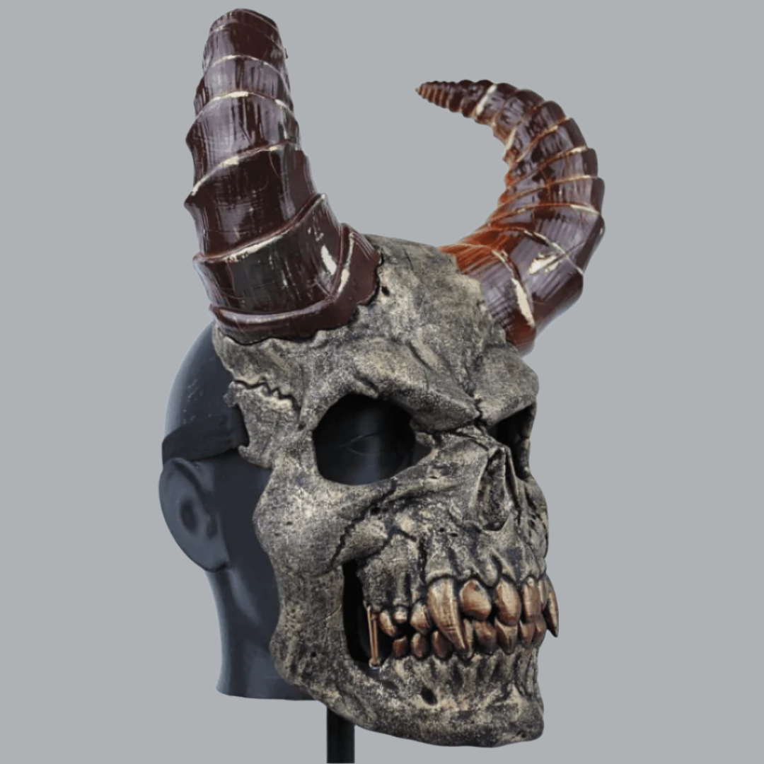 Space Armory Demon Skull Mask With Horn