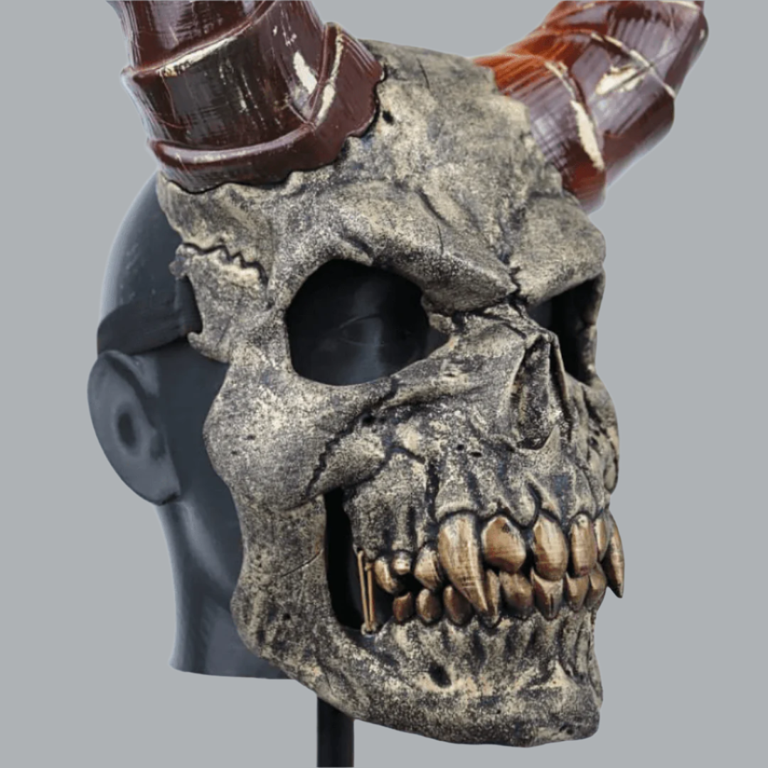 Space Armory Demon Skull Mask With Horn