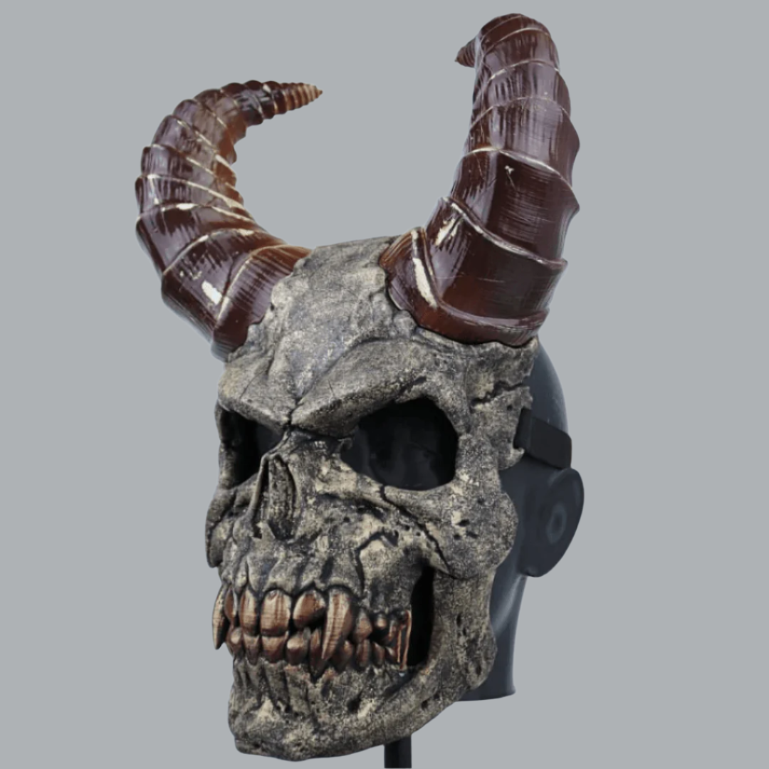 Space Armory Demon Skull Mask With Horn