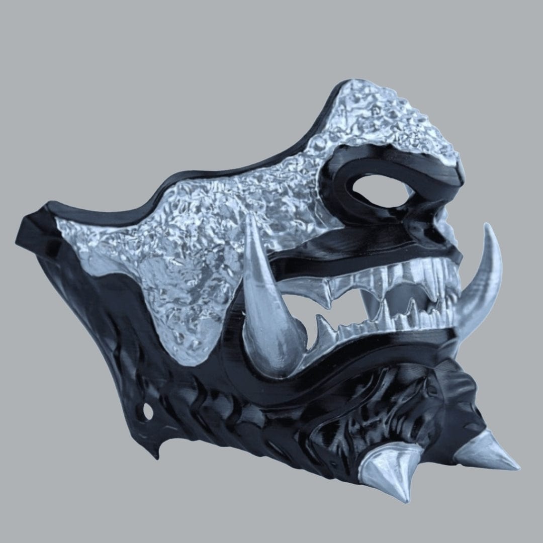 Space Armory Japanese Oni Mask - Glossy Black Masks
