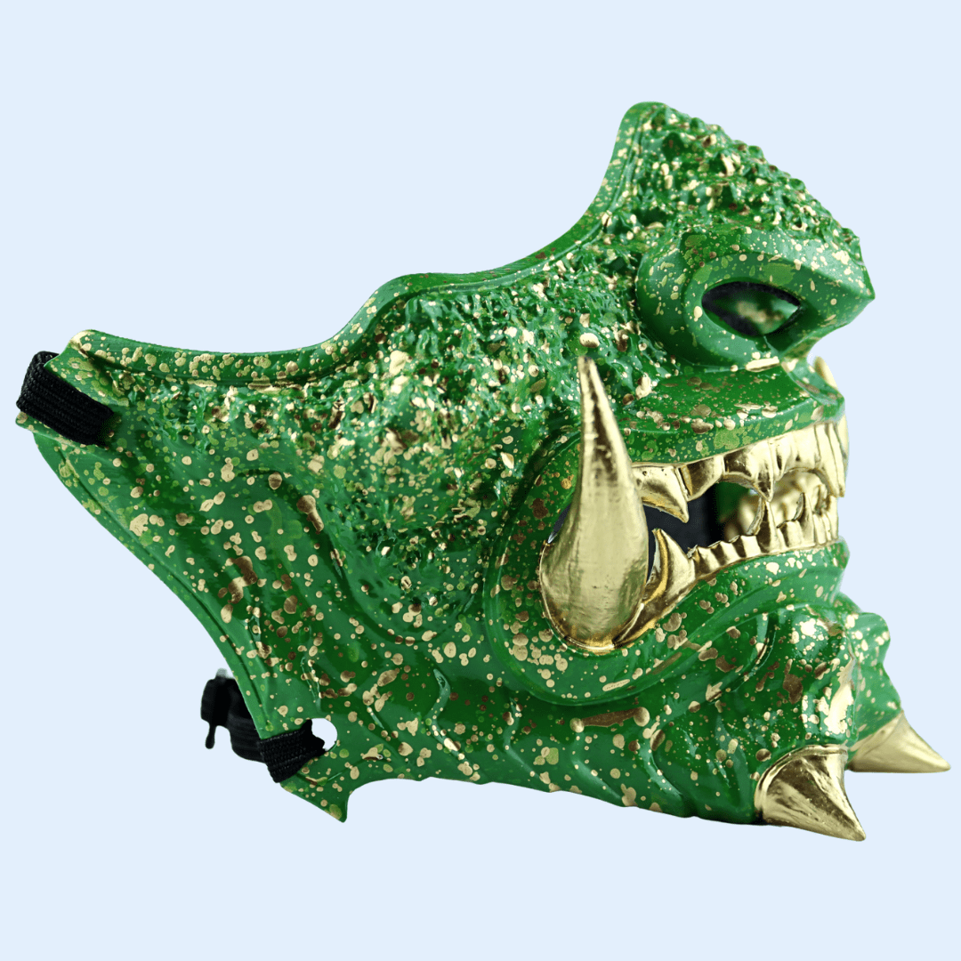 Space Armory Japanese Oni Mask Green Masks