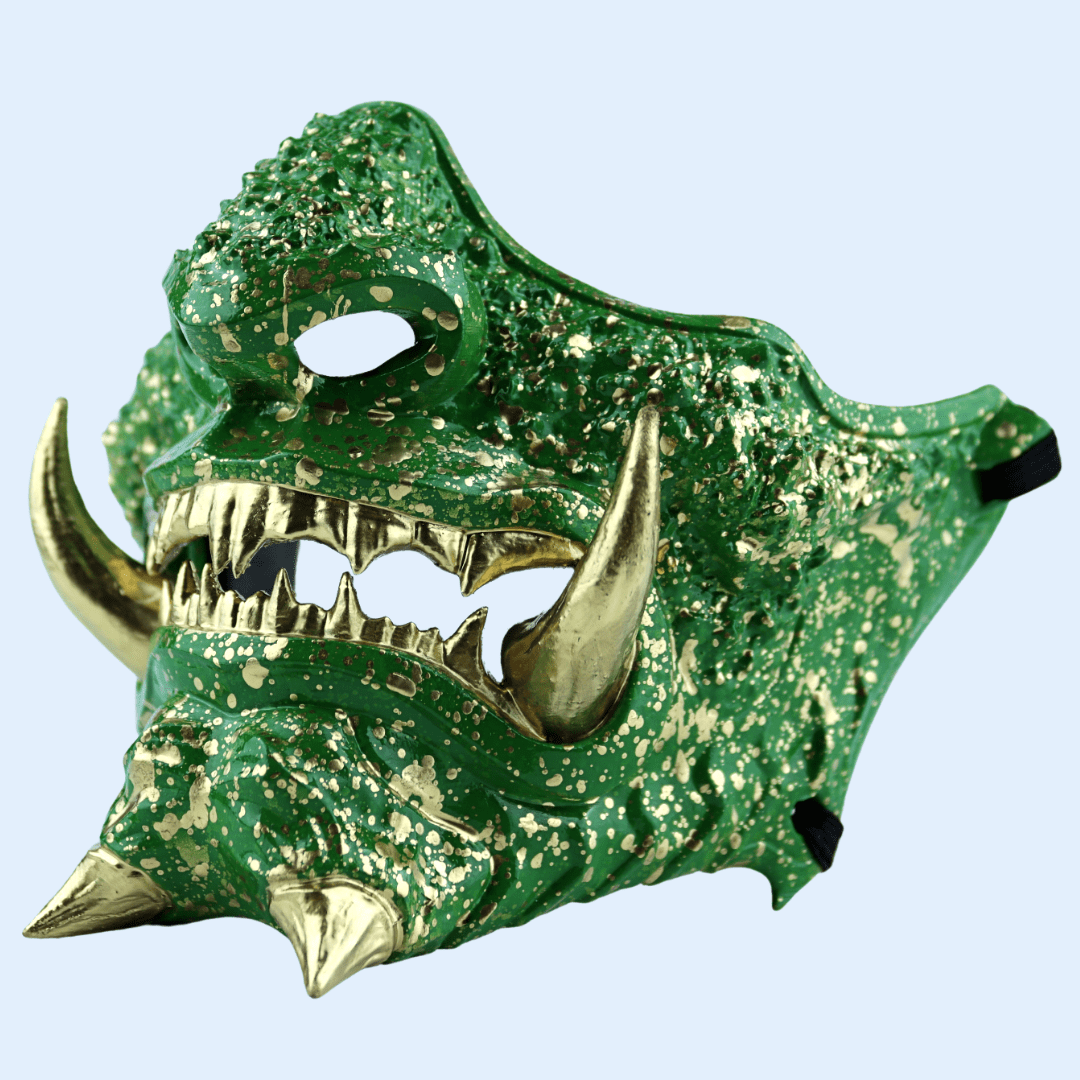 Space Armory Japanese Oni Mask Green Masks