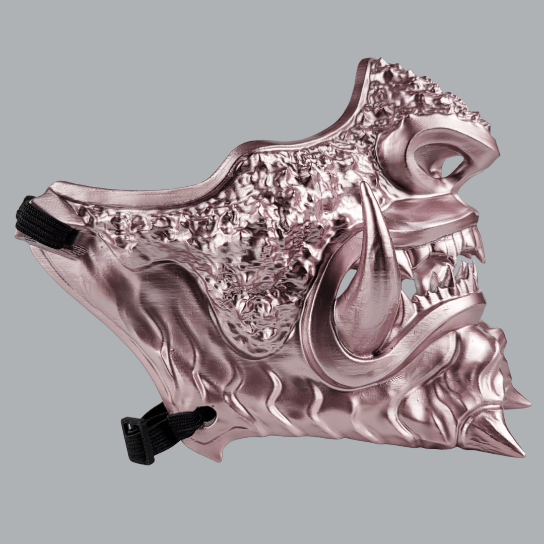 Space Armory Japanese Oni Mask - Metallic Rose Masks