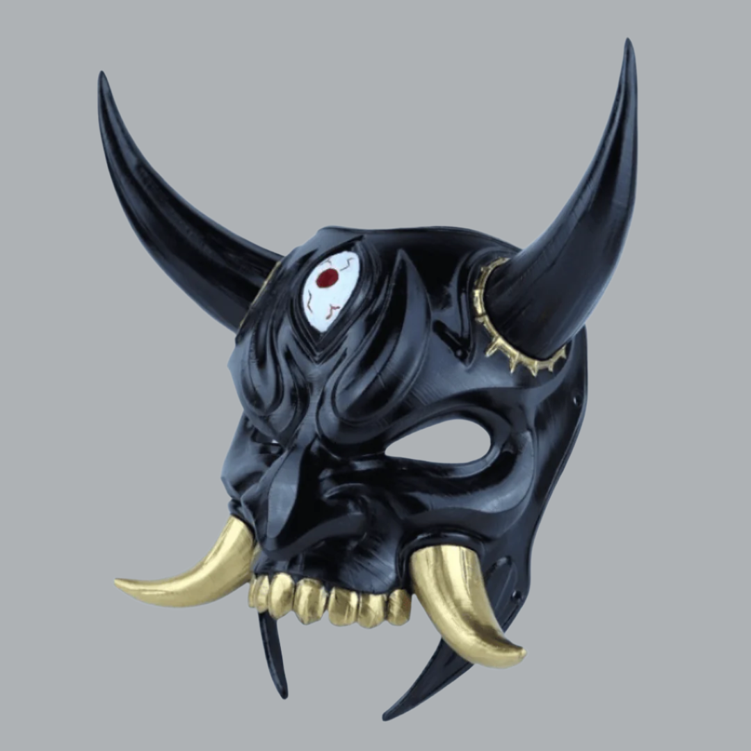 Space Armory Japanese Oni Mask With Horn