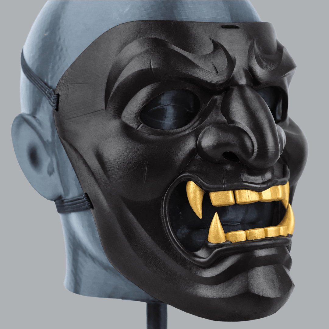 Space Armory Kabuto Samurai Mask - Black / Gold Masks