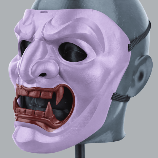 Space Armory Kabuto Samurai Mask - Lavender / Merlot Masks