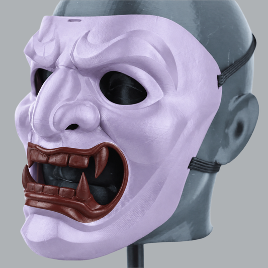 Space Armory Kabuto Samurai Mask - Lavender / Merlot Masks