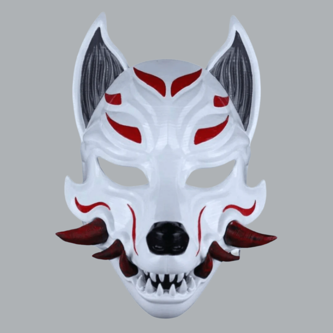 Space Armory Kitsune Fox Mask With Fangs