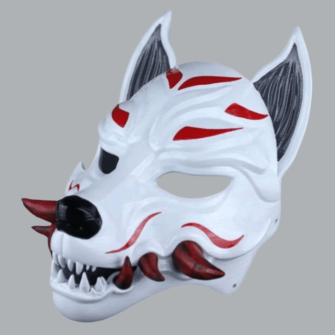 Space Armory Kitsune Fox Mask With Fangs