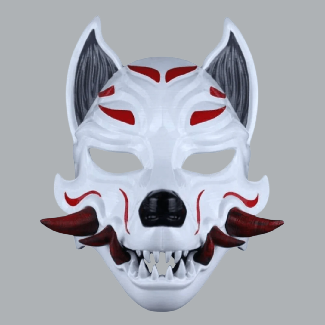 Space Armory Kitsune Fox Mask With Fangs