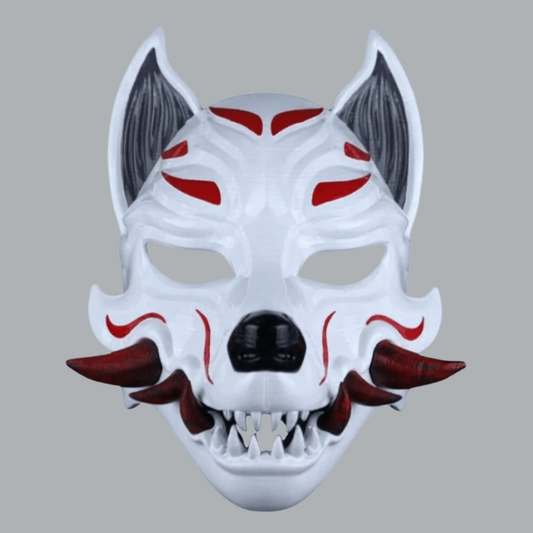Space Armory Kitsune Fox Mask With Fangs