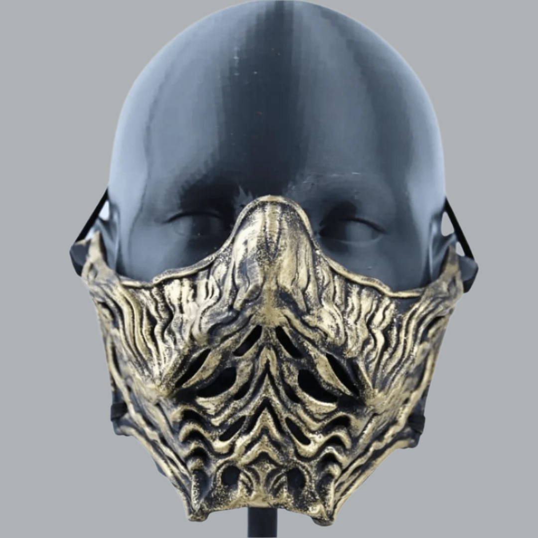 Space Armory Ninja Samurai Warrior Mask Black/Gold