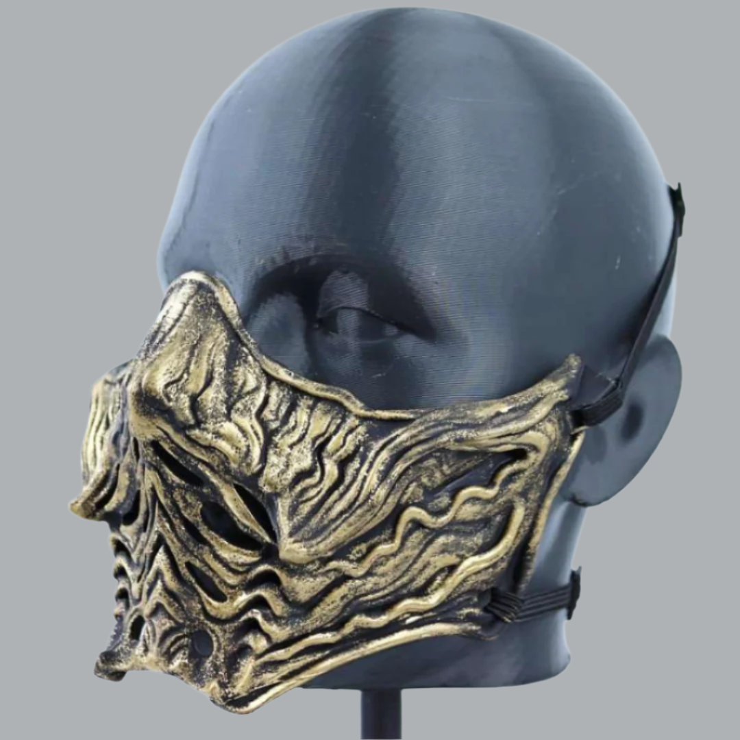 Space Armory Ninja Samurai Warrior Mask Black/Gold