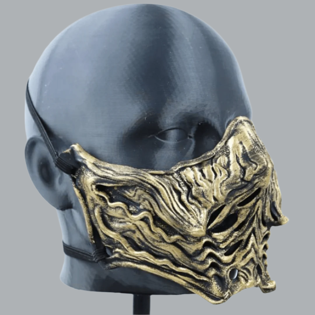 Space Armory Ninja Samurai Warrior Mask Black/Gold