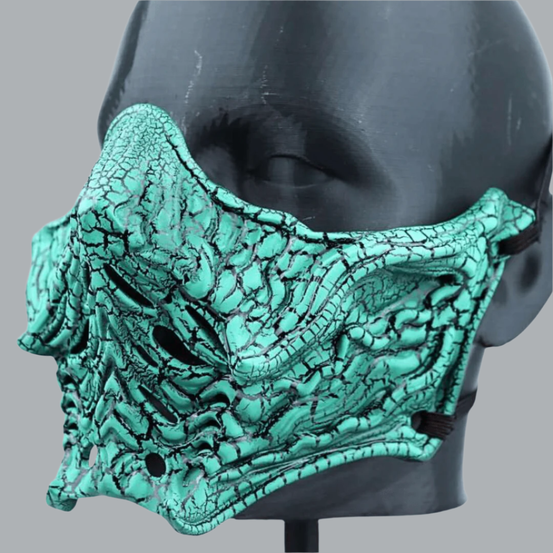 Space Armory Ninja Samurai Warrior Mask Black/Green