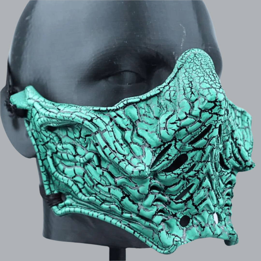 Space Armory Ninja Samurai Warrior Mask Black/Green