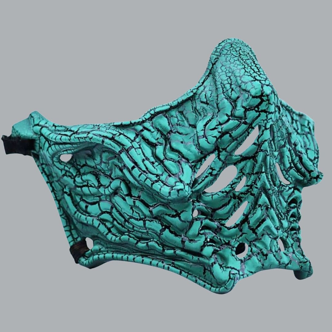 Space Armory Ninja Samurai Warrior Mask - Black/Green Masks