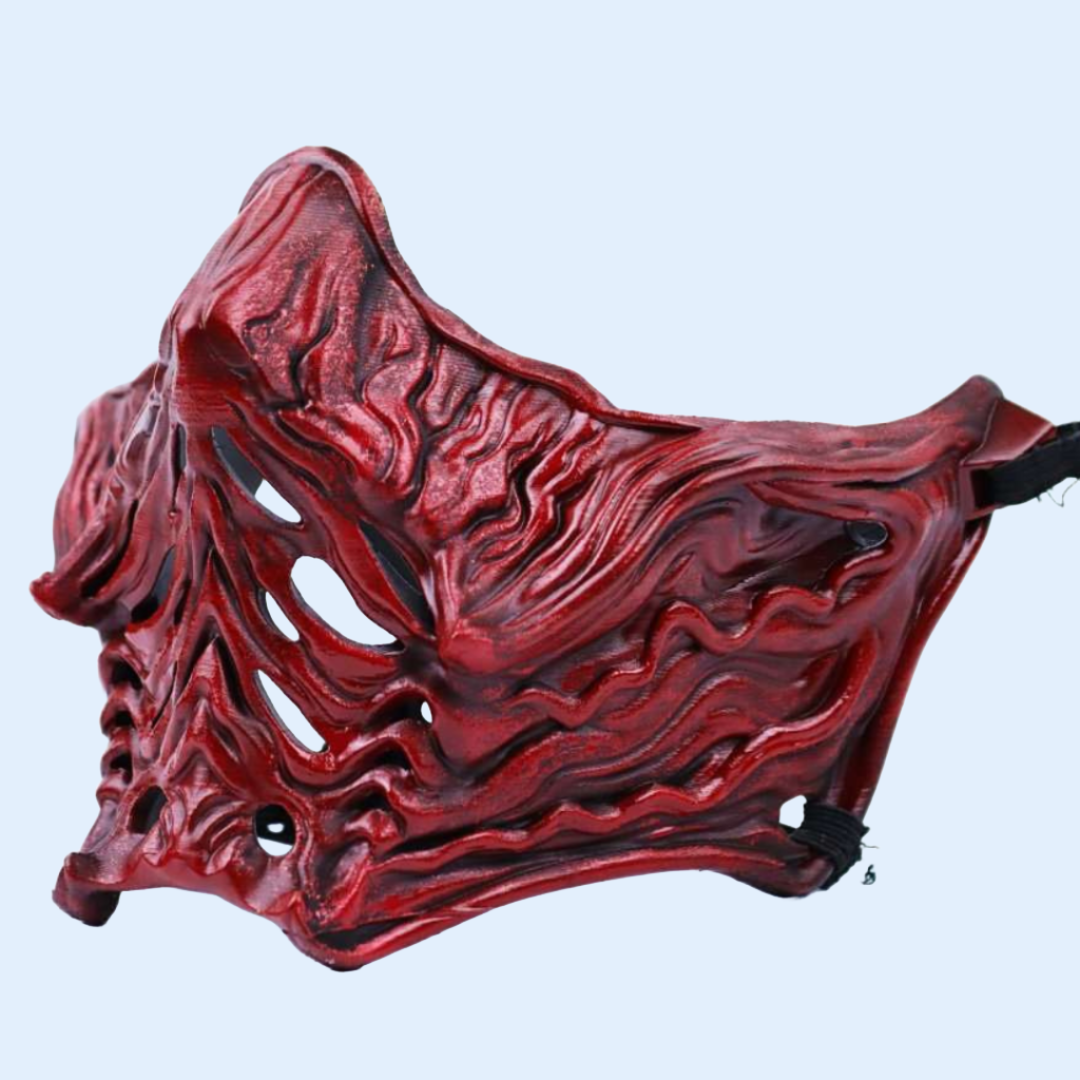Space Armory Ninja Samurai Warrior Mask Black/Red
