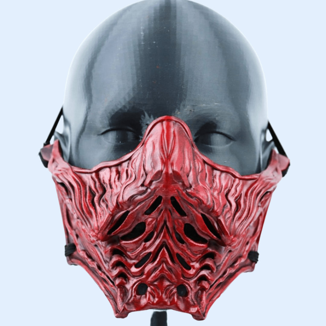 Space Armory Ninja Samurai Warrior Mask Black/Red